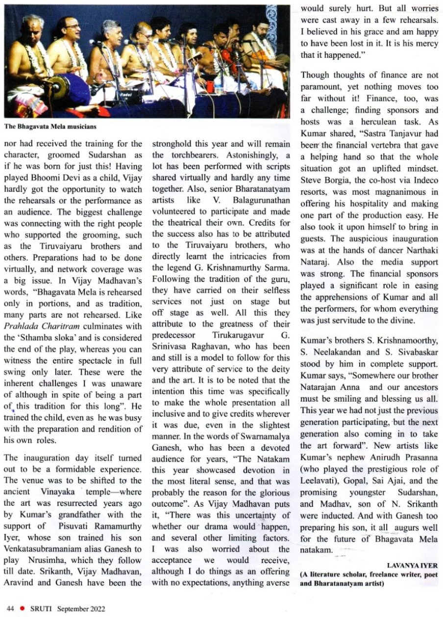 The 82nd Melattur Bhagavata Mela Natakam - Sruti